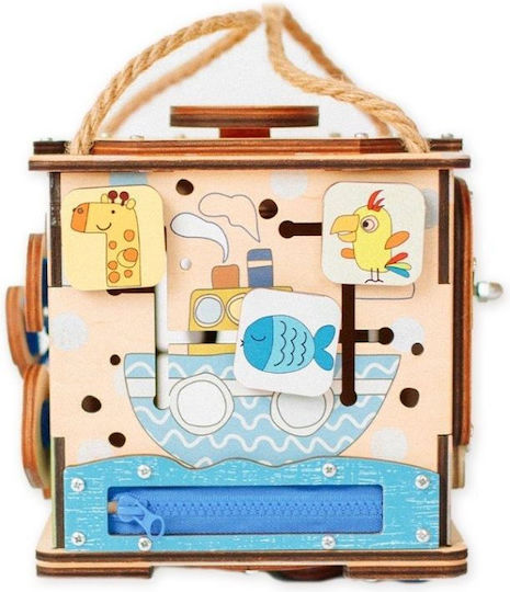 Eli Neli Activity Cube Activity Cube with Led made of Wood with Lights for 18++ Months