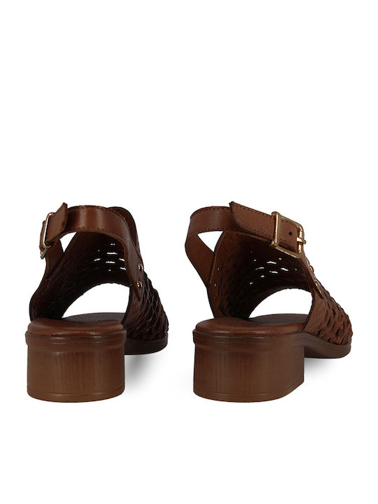 Leder Sandalen Tabac Braun