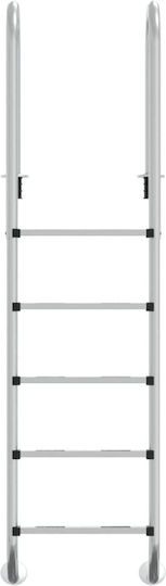 vidaXL Pool Ladder Stainless Steel 54x38x211cm Silver
