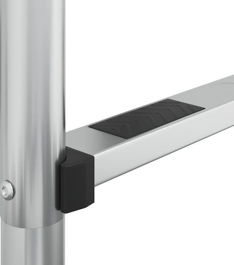 vidaXL Pool Ladder Stainless Steel 54x38x211cm Silver
