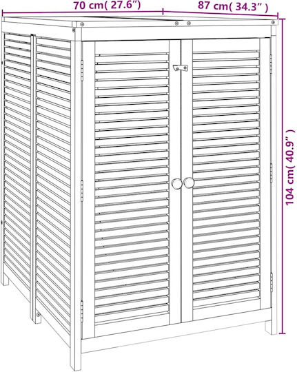 Wooden Garden Shed 0.7x0.87x1.04m