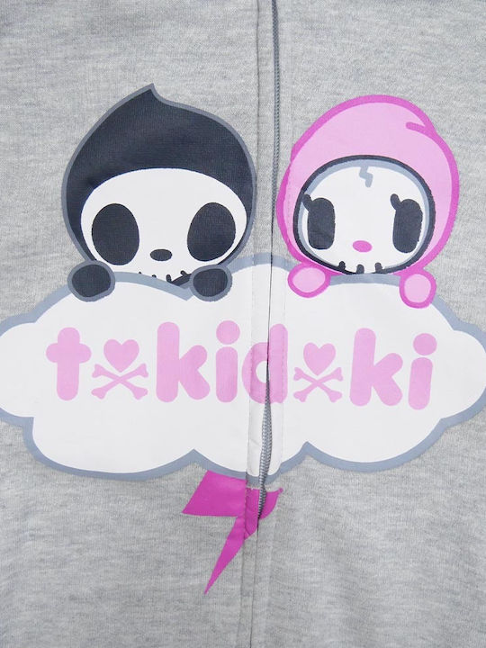 Tokidoki Kids Sweatshirt Cardigan with Hood Gray