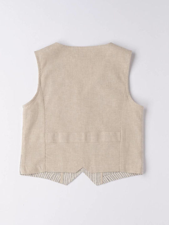 iDO Boys Vest with Buttons Beige