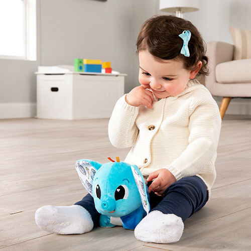 Lamaze Ζωάκι Puffaboo Ελέφαντας από Ύφασμα με Ήχους για Νεογέννητα