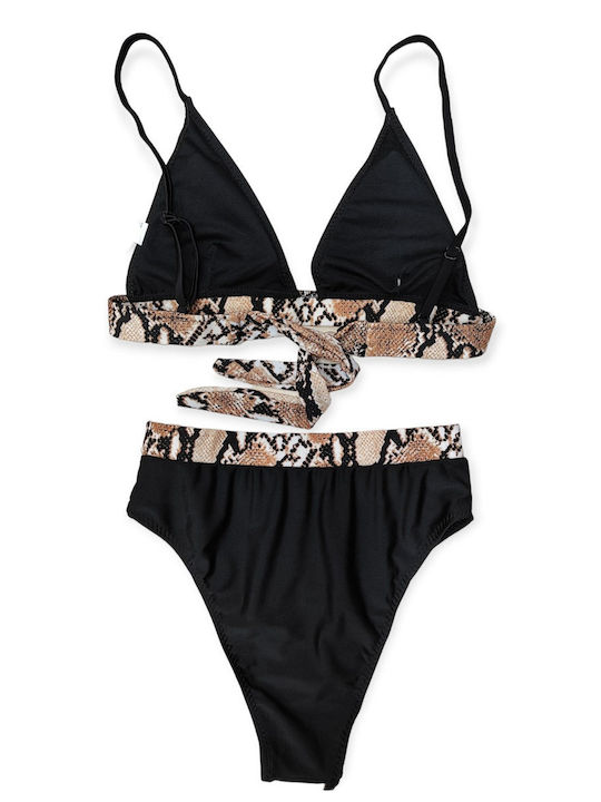 Set de bikini monocrom cu imprimeu animal RAZIE DONNA 125 BLACK SNAKE EAN: 4916159054