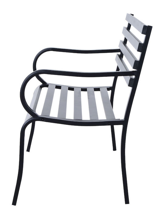 Bench Outdoor Metal Black 127x62x82cm