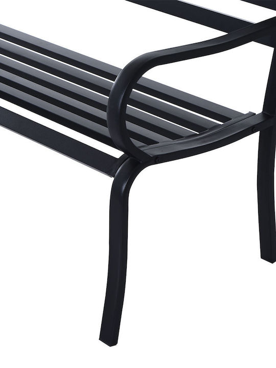 Bench Outdoor Metal Black 127x62x82cm