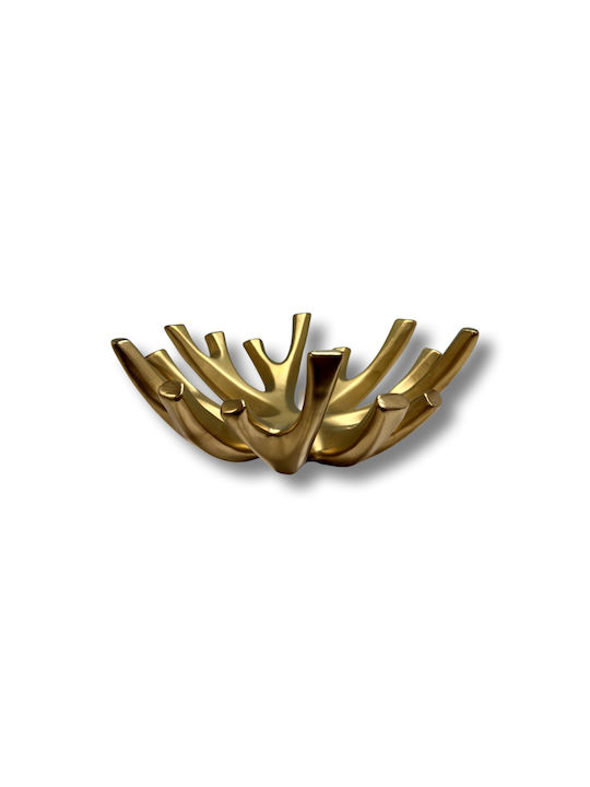 Karvounis Platou Decorativ Ceramică Golden 1buc 30x10.5buc Karvounis Platou Decorativ Ceramică Golden 1buc 30x10.5buc