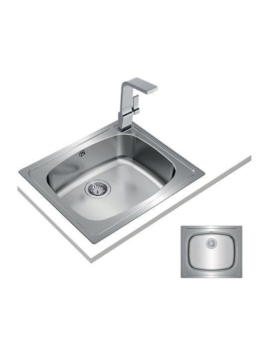 Teka Universe 60 T-XP 1B 115010012 Drop-In Sink Inox Satin W60xD51cm Silver