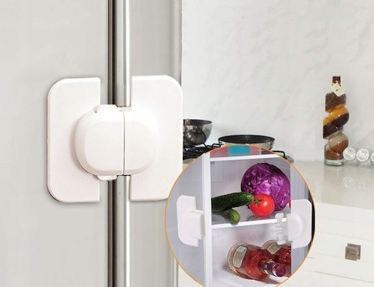 Loco Siguranță pentru dulap și sertar din Plastic în Culoare Alb 6.5x1cm 1buc