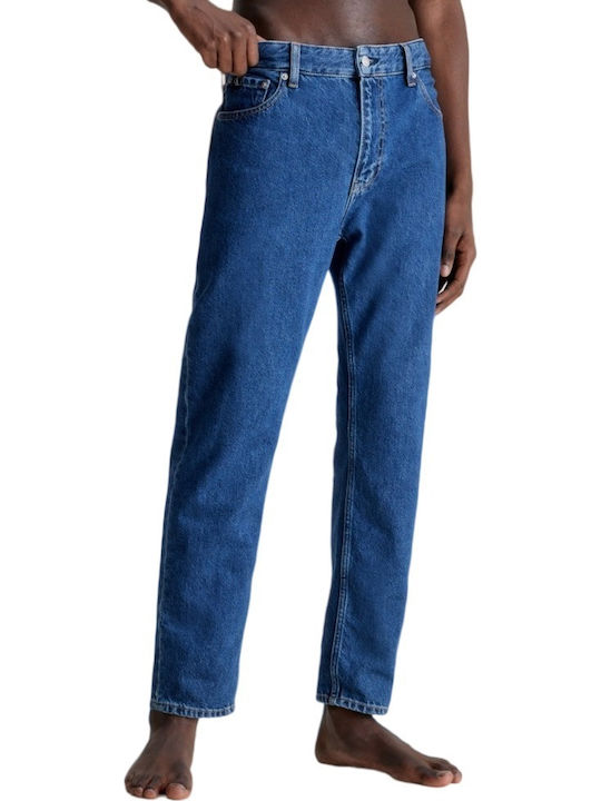 Ανδρικό Παντελόνι Τζιν με Relaxed Straight Εφαρμογή Denim Dark