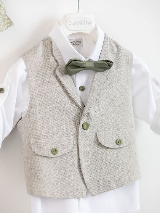 Piccolino Massimo Taufkleidung Für Jungen Olive 7 Stück