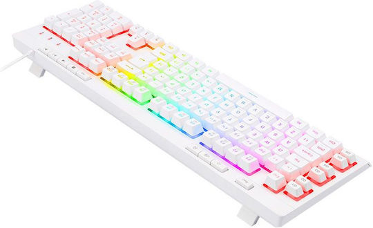 Redragon K512W Shiva Gaming Πληκτρολόγιο με RGB φωτισμό (Αγγλικό US) Λευκό