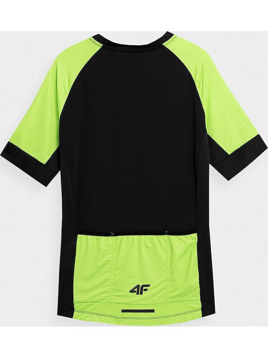 4F Men's Short Sleeves Cycling Jersey Black