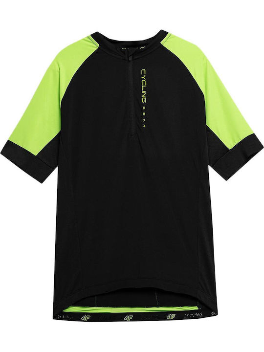 4F Men's Short Sleeves Cycling Jersey Black