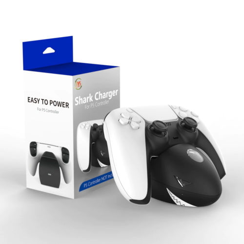 Jys JYS P5142 Shark Charger Controller-Ladestation 1 Controller PS5 mit LED-Beleuchtung Schwarz