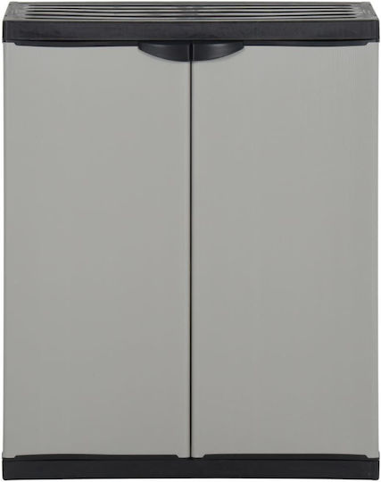 Double-leaf Polypropylene Outdoor Storage Cabinet with 1 Shelf 68x40x85 cm