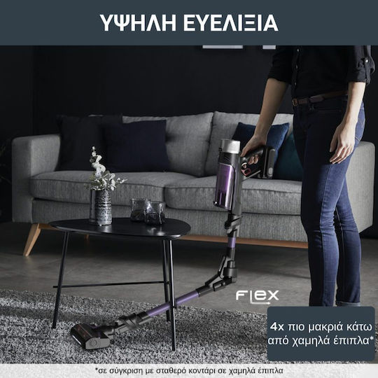 Rowenta X-Force Flex 9.60 Прахосмукачка 2 в 1 Stick & Ръчна Лилава