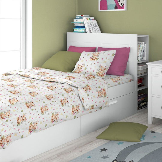 Dimcol Kids Cotton Pillowcase 50x70cm Beige