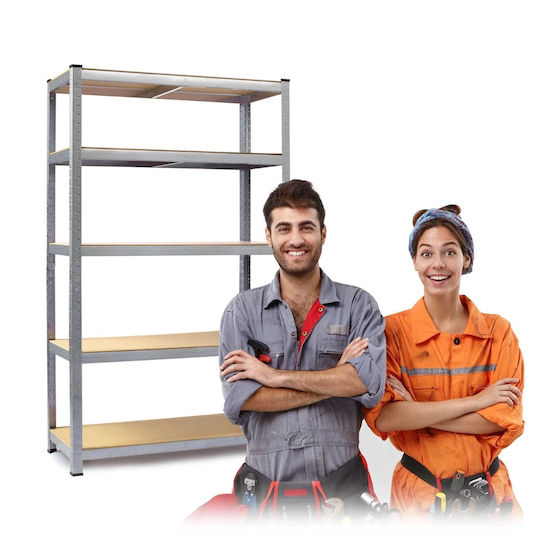 Humberg Dexion Regal Verzinkt 90x40x180cm mit 5 Regalen Gesamtbelastbarkeit 1325kg