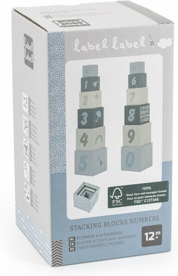 Label Label Παιχνίδι Στοίβαξης Stacking Blocks από Ξύλο για 12+ Μηνών