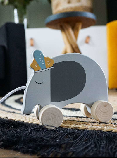 Tryco Pull-Along Toy Elephant made of Wood for 12++ Months