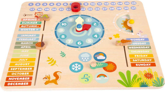 Classic World Ημερολόγιο Ζώα του Δάσους Educational Time Learning Game made of Wood for 1.5+ years Years Old