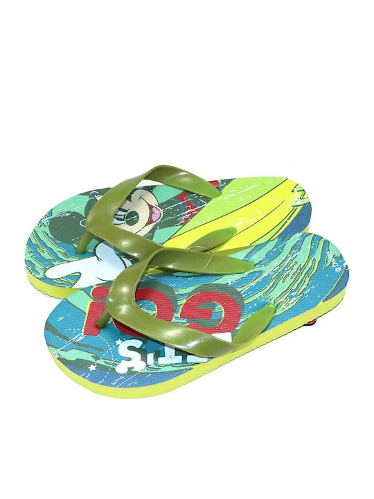 Kids' Flip Flops Mickey Green Mouse