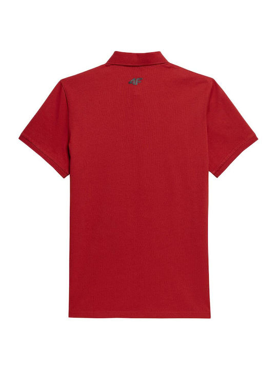 4F Men's Short Sleeve Blouse Polo Red