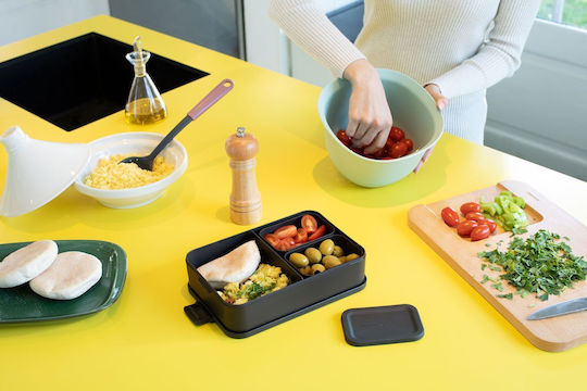 Brabantia Plastic Grey Lunch Box With Compartments 2lt