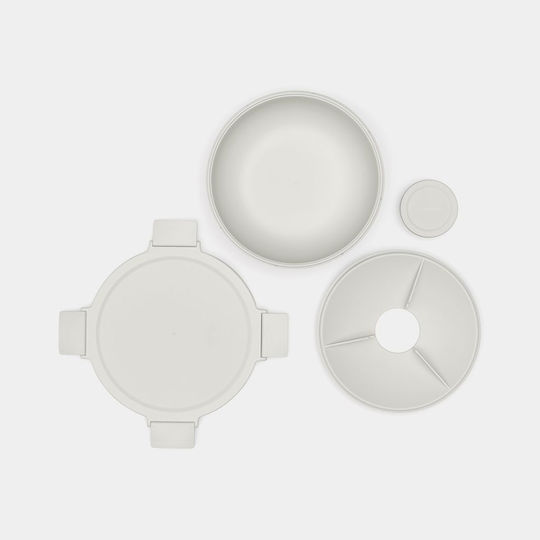 Brabantia Cutie De Prânz Din Plastic Albă Cu Compartimente 1.3lt