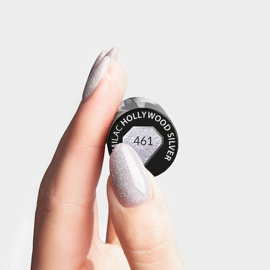 Semilac Semi-Permanent Nail Polish 461 Hollywood Silver 7ml 1pcs