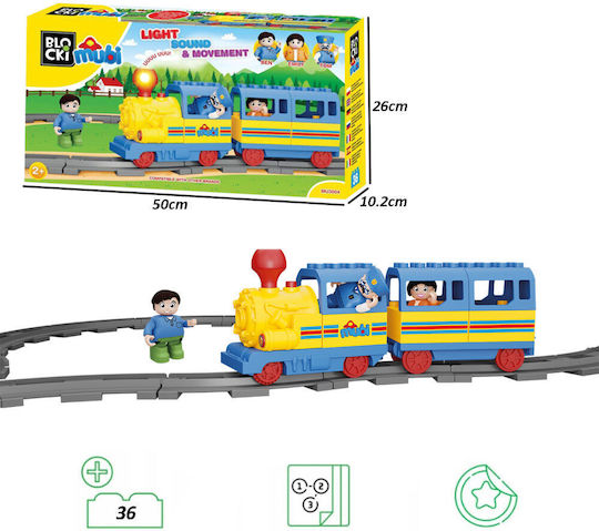 Blocki Τουβλάκια Happy Train για 2+ Ετών 36τμχ