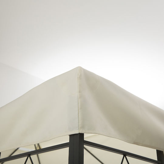 Outsunny Gazebo Κάλυμμα για Κιόσκι Μπεζ 4x3m