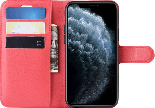 Naxius 4G 5G Naxius Buchen Sie Synthetisches Leder Rot (Redmi Note 11 Pro)