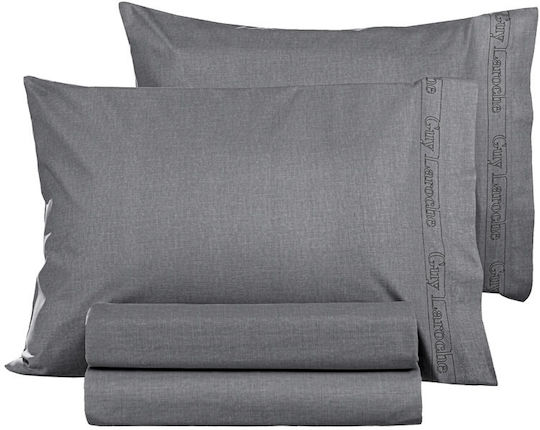 Guy Laroche Cearșaf Single 170x270cm. Color Plus Antracit