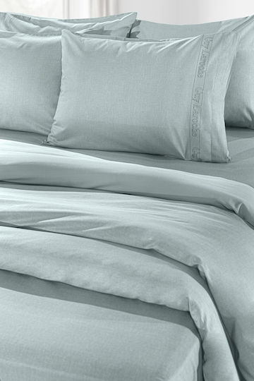 Guy Laroche Cearșaf Super dublu cu Elastic 160x200+32cm. Color Plus Mentă