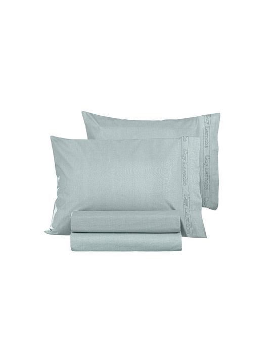 Guy Laroche Sheet Super-Double with Elastic 160x200+32cm. Color Plus Mint