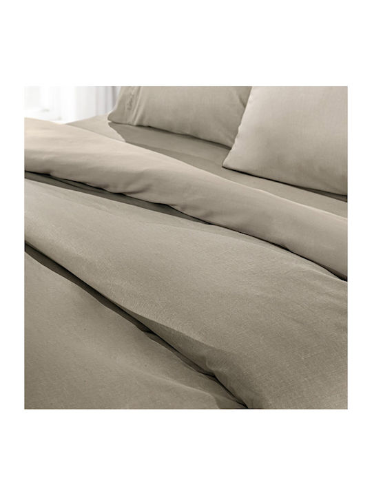 Guy Laroche Sheet Super-Double with Elastic 160x200+32cm. Color Plus Taupe