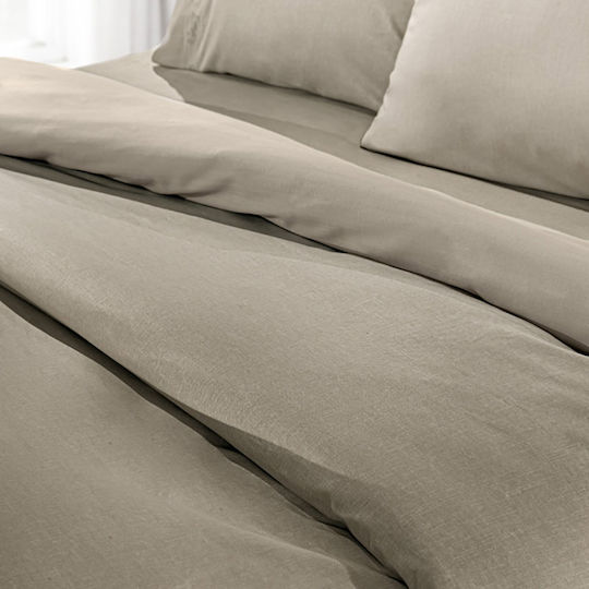 Guy Laroche Sheet Super-Double with Elastic 160x200+32cm. Color Plus Taupe