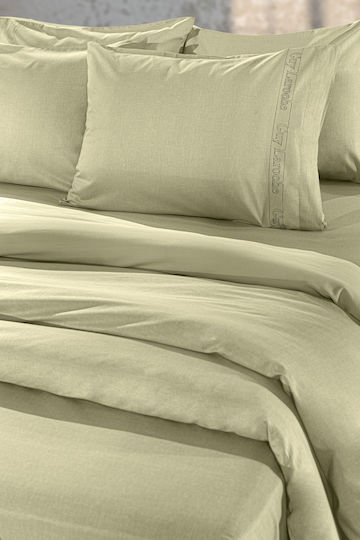 Guy Laroche King Size 180x200+42cm mit Gummizug Color Plus Olive