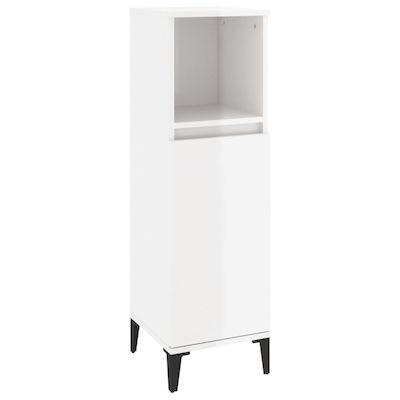 vidaXL Cabinet de baie L30xA30xÎ100cm Alb