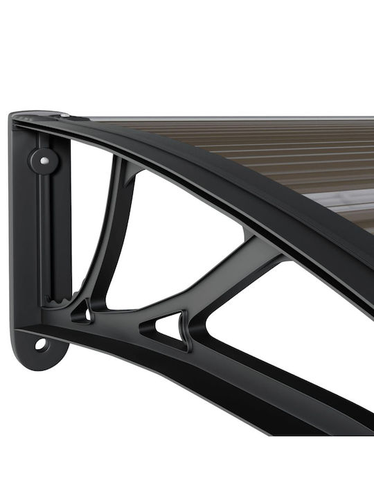 vidaXL Polycarbonat Kapuzinerdach Tür/Fenster P400xB100cm