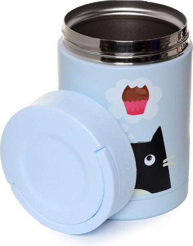 Puckator Feline Cat Baby Thermoskanne für Speisen Edelstahl 500ml