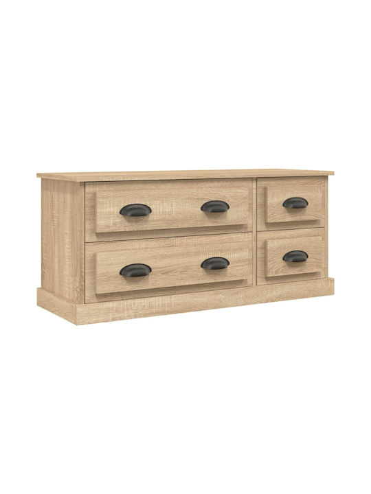 TV Stand Wooden Beige L100xW35.5xH45cm