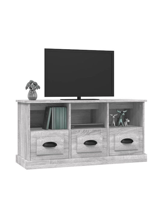 vidaXL TV-Ständer Grau M100xP35xH50cm