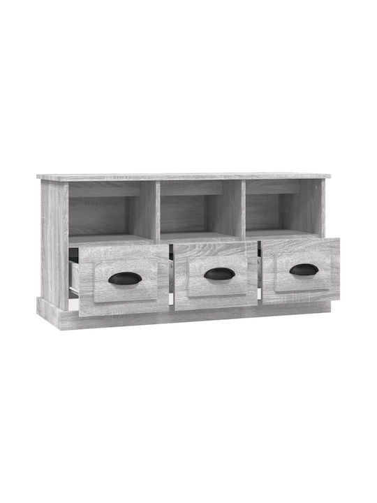 vidaXL TV-Ständer Grau M100xP35xH50cm