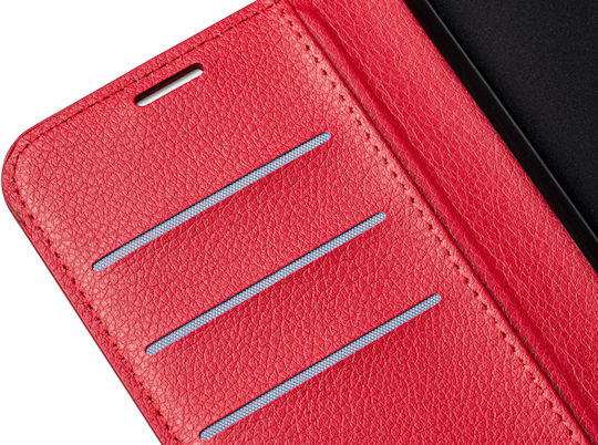 Naxius Naxius Книга Изкуствена кожа Червен (Xiaomi Mi 9 Lite)