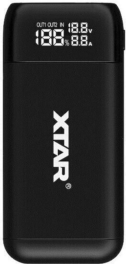 XTAR PB2S USB Charger 2 Batteries Li-ion Size 18650/21700