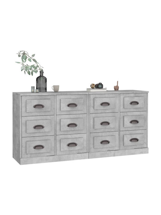 Bufet cu Sertare Gri 70x35.5x67.5cm